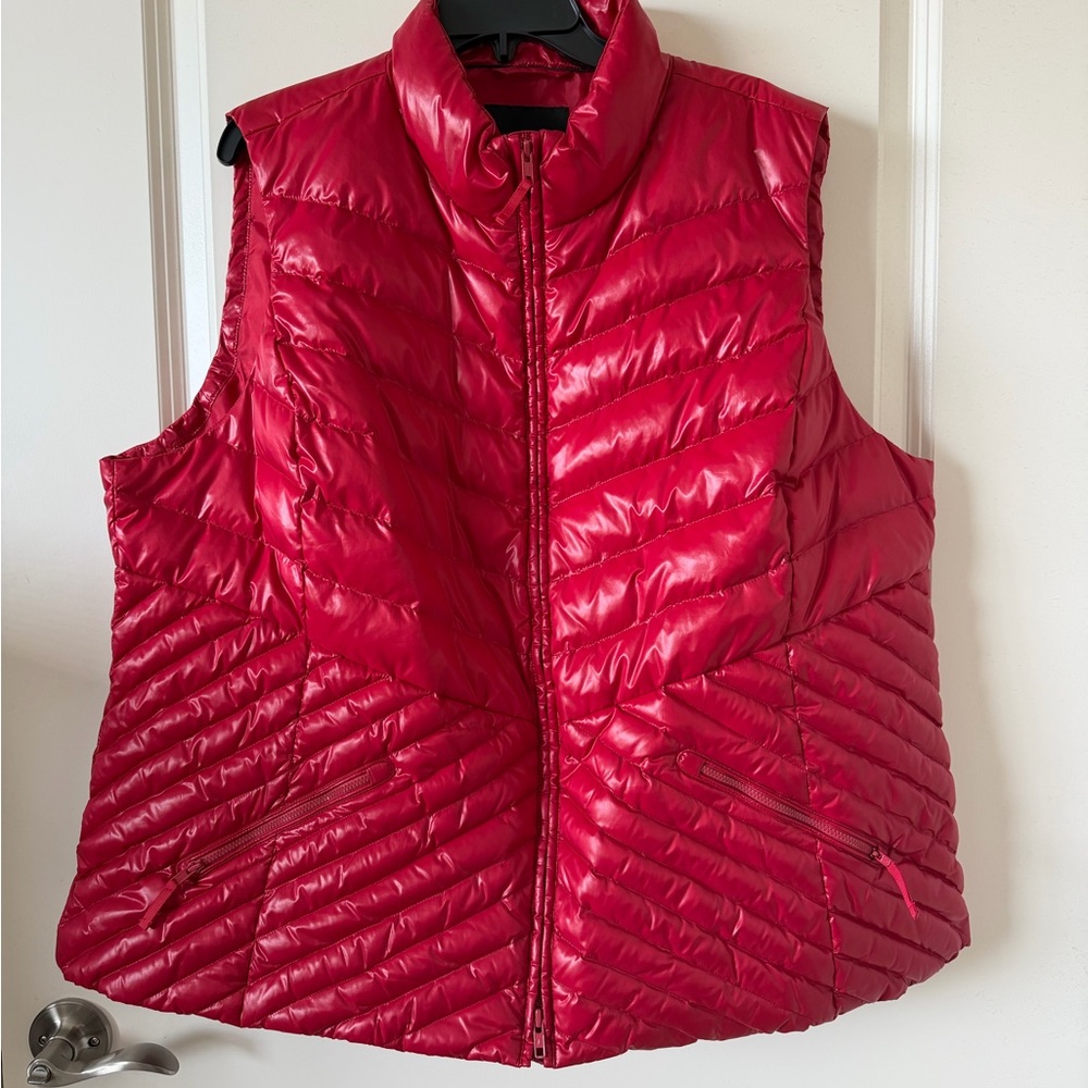 Talbots Red 3X Down Puffer Vest